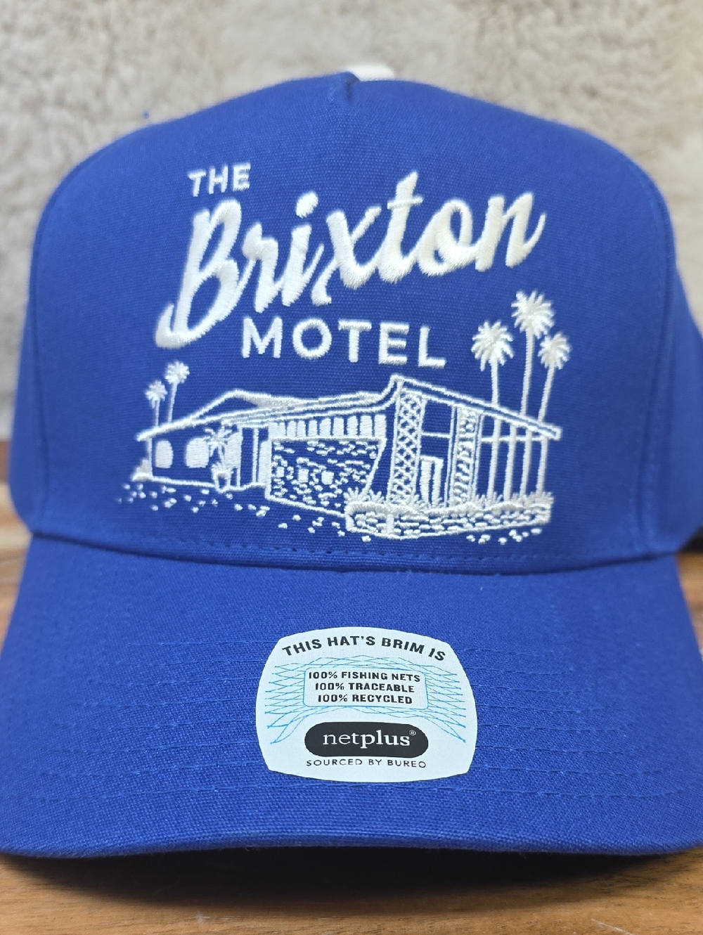 Brixton Royal Blue Trucker Hat with White Embroidery